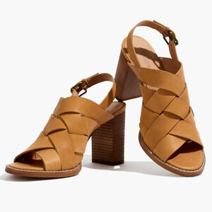 Madewell The Cindy Woven Leather Sandals Size 9